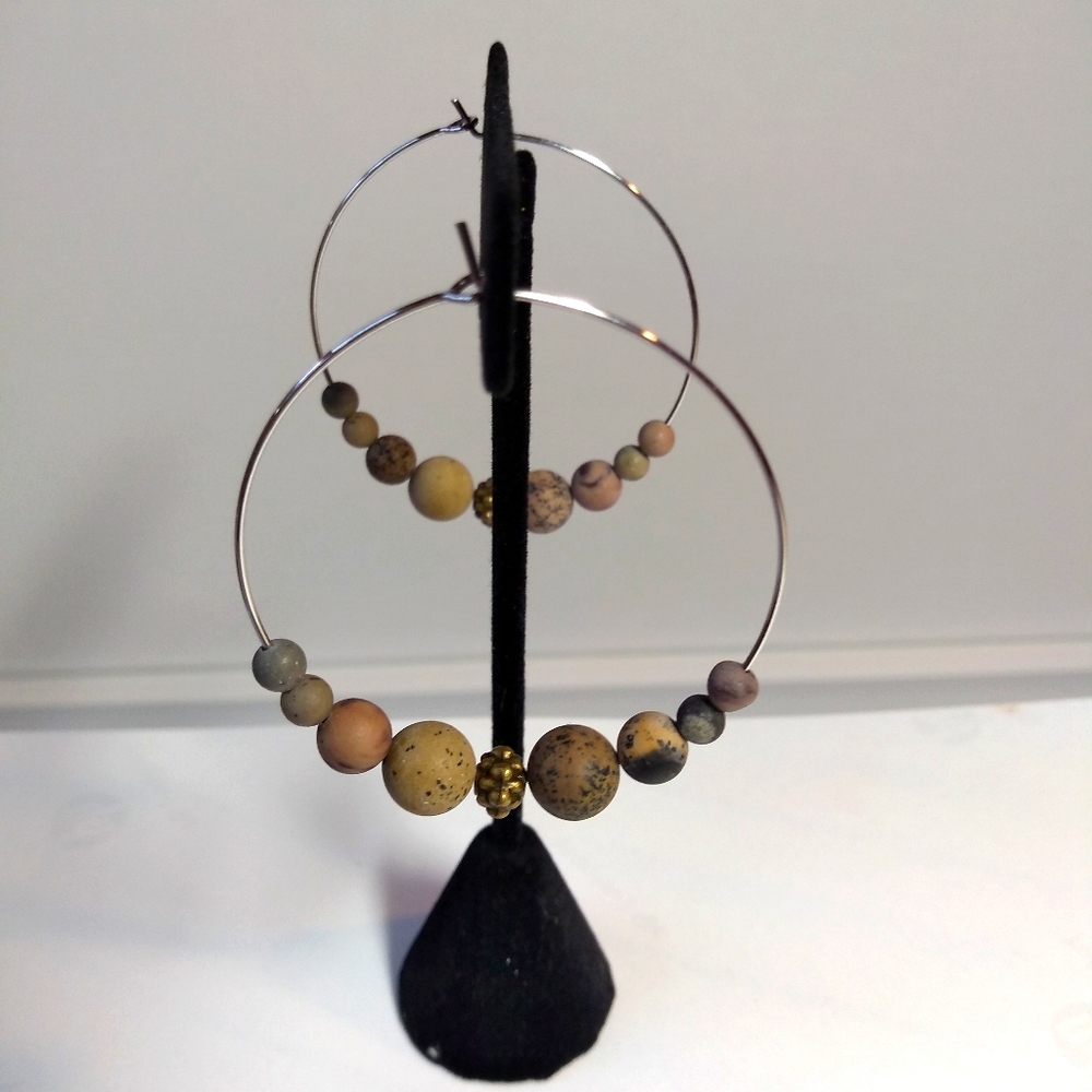 Mellow Earth Silver Hoop Earrings